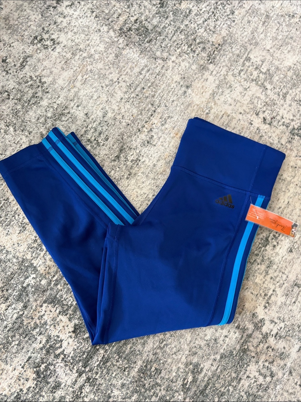 adidas Royal Blue Joggers with Light Blue Stripes